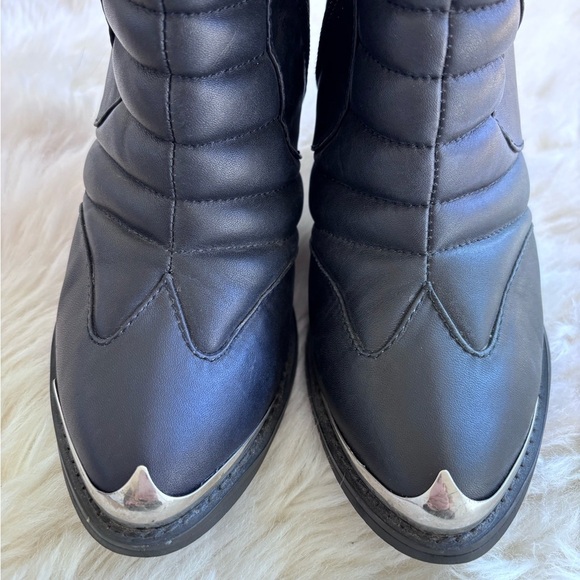 Jeffrey Campbell X Free People Danica Leather Black Zip Up Ankle Short Boot - Picture 13 of 16